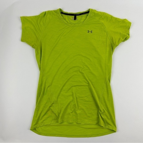 Under Armour Tshirt Womens Small Green Heat Gear - Picture 1 of 9
